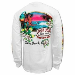 Ron Jon Paradise Surf Long Sleeve Tee -OOfos Sale d800x800 10030287001D white ronjon paradise surf longsleeve back