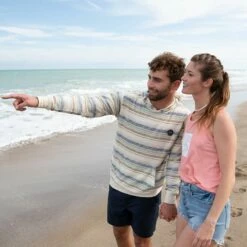 Ron Jon Sea Foam Stripe Baja Hoodie -OOfos Sale d800x800 10200451077 ron jon sea foam stripe baja hoodie life style 2