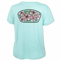 Ron Jon Ladies Hibiscus Badge Tee -OOfos Sale d800x800 10300965070D mint ron jon ladies hibiscus badge 2x tee back