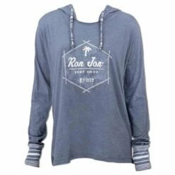 Ron Jon Ladies Serenity Long Sleeve Tee Hoodie