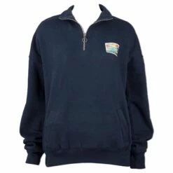 Ron Jon Ladies Dakota Quarter Zip Fleece -OOfos Sale d800x800 10360318086D navy ron jon dakota quarter zip front