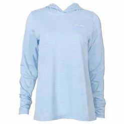 Ron Jon Women's Heather Blue Skyline Long Sleeve Hoodie
