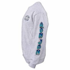 Ron Jon Maui Surf Crew Neck Pullover -OOfos Sale d800x800 10400550092 heather grey ash ron jon maui surf sweatshirt left side