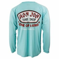 Ron Jon Trusty Badge Long-Sleeve Sun Shirt -OOfos Sale d800x800 10480405082 aqua ron jon trusty badge long sleeve sunshirt back