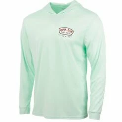 Ron Jon New Longboard UPF Long Sleeve Hooded Sun Shirt -OOfos Sale d800x800 10480411070 mint ron jon new long board upf long sleeve hooded sun shirt angled