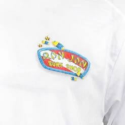 Ron Jon Dive Badge Long Sleeve Sun Shirt -OOfos Sale d800x800 10480436001 white ron jon dive badge ls sun shirt front graphic