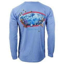 Ron Jon Dive Badge Long Sleeve Sun Shirt -OOfos Sale d800x800 10480436080 blue ron jon dive badge long sleeve upf sun shirt back