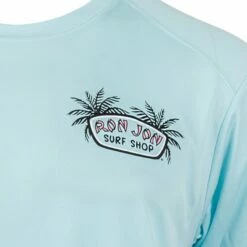 Ron Jon Flamingo UPF Long Sleeve Sun Shirt -OOfos Sale d800x800 10480460082 aqua ron jon flamingo upf ls sun shirt front graphic