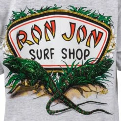Ron Jon Kids Double Iguana Tee -OOfos Sale d800x800 10500767092 heather grey ash ron jon kids double iguana tee back graphic