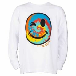Ron Jon Kids Tie Dye Smiley Long Sleeve Tee
