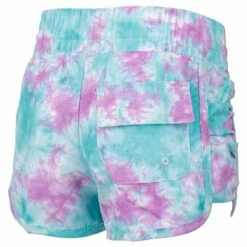 Ron Jon Kids Aqua And Purple Tie-Dye Boardshorts -OOfos Sale d800x800 11600027276 ron jon girls aqua purple tie dye boardshort back