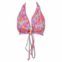 Ron Jon Juniors Ruched Floral Tri Bikini Top