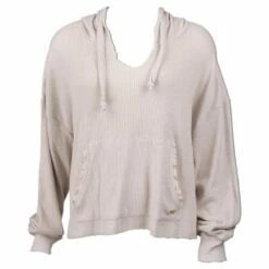 Ron Jon Juniors Hacci Ribbed Crop Hoodie