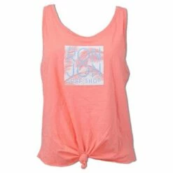 Ron Jon Juniors Palm Knotted Tank -OOfos Sale d800x800 13320680262D grapefruit ron jon juniors palm knotted tank top front