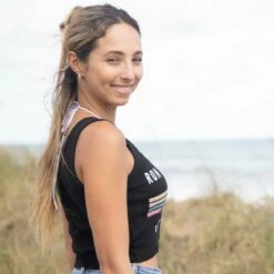 Ron Jon Juniors Picture Ribbed Crop Top -OOfos Sale d800x800 13320692095 black ron jon juniors picture ribbed crop top lifestyle 1