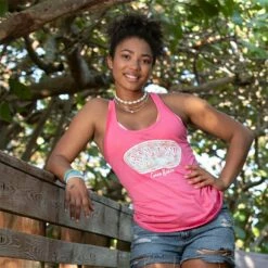 Ron Jon Juniors Paisley Badge Tank -OOfos Sale d800x800 13320706047 hot pink ron jon juniors paisley badge racerback tank lifestyle 1