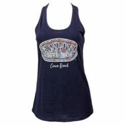 Ron Jon Juniors Paisley Badge Tank -OOfos Sale d800x800 13320706086 navy ron jon juniors paisley badge racerback tank front