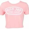 Ron Jon Juniors Large Badge Crop Top -OOfos Sale d800x800 13340835039 light pink ron jon juniors large badge crop top front