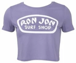 Ron Jon Juniors Large Badge Crop Top -OOfos Sale d800x800 13340835063 lavender ron jon juniors large badge crop top front