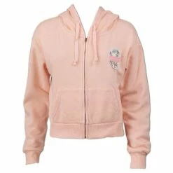 Ron Jon Ladies Patch Burnout Crop Zip Hoodie -OOfos Sale d800x800 13350992031 coral ron jon juniors patch burnout crop zip hoodie front