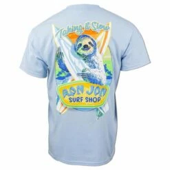 Ron Jon Sloth Tee -OOfos Sale d800x800 17060423081 light blue ron jon sloth tee cocoa beach back