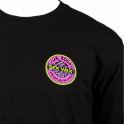 Sex Wax Black Flouro Long-Sleeve Tee -OOfos Sale d800x800 20115383095 sex wax flouro black long sleeve tee front detail