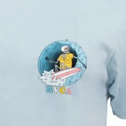RVCA Ron Jon Light Blue Luke P Surfing Skeleton Tee -OOfos Sale d800x800 20140608081 light blue rvca ron jon luke p surfing skeleton tee front graphic