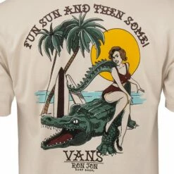 Vans Ron Jon Oatmeal Some Fun Sun Tee -OOfos Sale d800x800 20140723112 vans ron jon oatmeal some fun sun tee back graphic