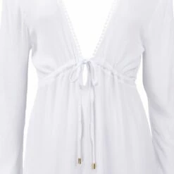 LA Class Back Panel Long Sleeve Cover-up 9 LA Class Back Panel Long Sleeve Cover-up -OOfos Sale d800x800 30631047001 white la class back panel long sleeve cover up tie