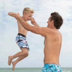 Earth Nymph Kids Here Comes Trouble Boardshort Age 2-8 -OOfos Sale d800x800 40150003080 blue earth nymph boys here comes trouble boardshort lifestyle 1