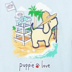 Puppy Love Ron Jon Kids Lifeguard Pup Tee -OOfos Sale d800x800 40530076081 light blue puppy love ron jon kids lifeguard pup tee graphic