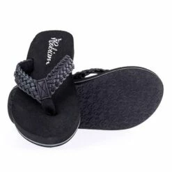 Cobian Womens Braided Bounce Sandal - Black