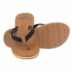 Reef Womens Cushion Sands Black And Tan Sandal