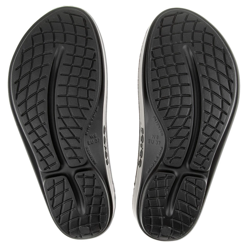 Oofos Womens Oolala Luxe Black Atlantis Sandals 6 Oofos Womens Oolala Luxe Black Atlantis Sandals - Image 4