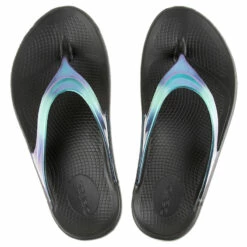 Oofos Womens Oolala Luxe Black Atlantis Sandals 8 Oofos Womens Oolala Luxe Black Atlantis Sandals -OOfos Sale d800x800 50034334019 oofos womens oolala luxe black atlantis sandals top