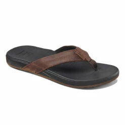 Reef Mens Cushion Phantom LE Brown Sandal -OOfos Sale d800x800 50122886005 reef mens brown black cushion phantom le sandal angled front